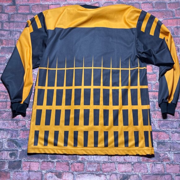 Vintage Adidas Goalkeeper Jersey Men’s M Soccer Goalie Black Orange Made In USA - Picture 5 of 7